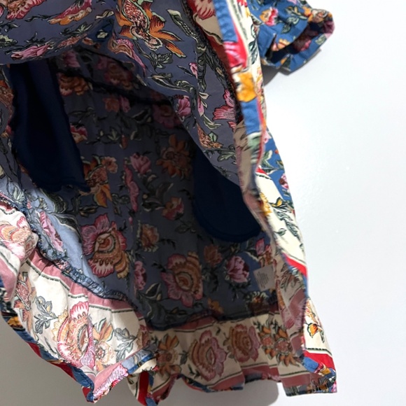 Joie Cotton Baja Floral Puff Sleeve Dress Missing Belt - Picture 6 of 9